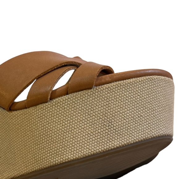 STEVE MADDEN Orlena wedges platform shoes size 8 camel color strapy - Picture 12 of 12